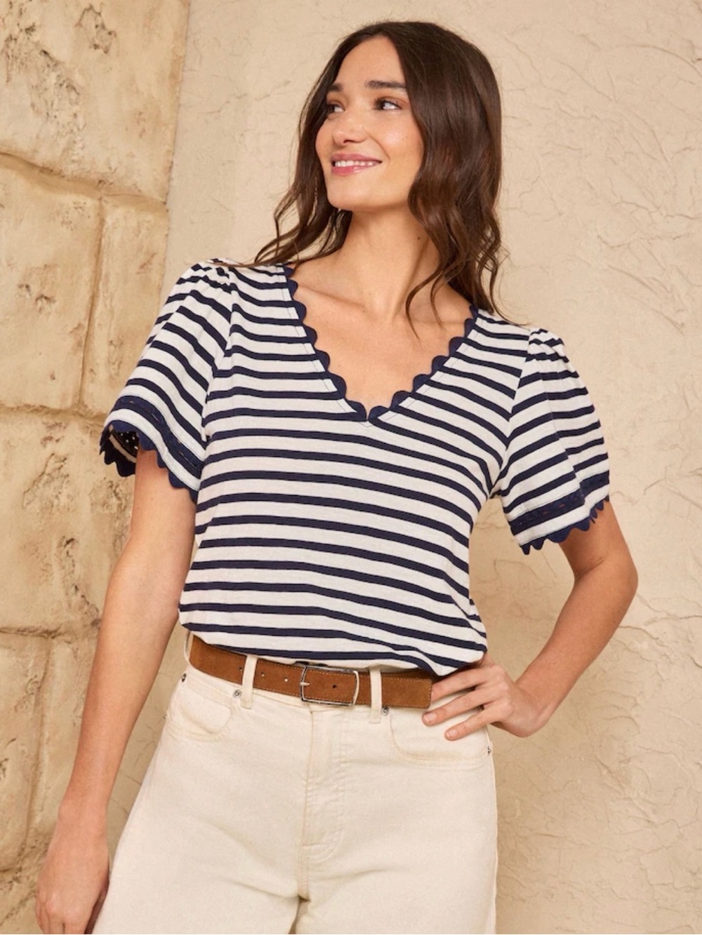 Next Direct V-Neck Puff Sleeve Top - flattering & chic. Various colours
